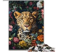 Jigsaw Puzzles for Teenagers 1000 Flowers And Leopard, Elephant Toy Intellectual Game Birthday Present, Gifts, Wall Art for Ages 14+ (Size 26x38cm)