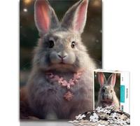 Jigsaw Puzzles for Teenagers 1000 Fluffy Bunny 1000 Piece Jigsaw,Family Activity Fun at Home Activities, Birthday Present,Travel Gifts (size 75x50cm)
