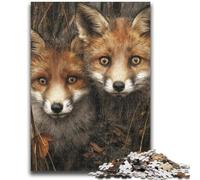 Jigsaw Puzzles for Teenagers 1000 Forest Fox Challenging Game And Family Play Wall Decoration Unique Birthday And Xmas Gifts 50x75cm