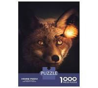 Jigsaw Puzzles for Teenagers 1000 Fox And Glowing Butterfly Jigsaws for Adults Brain Teaser Game Presents for Women Unique Birthday And Gifts 70x50cm/1000pcs