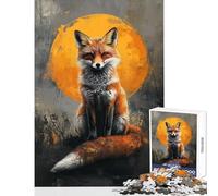 Jigsaw Puzzles for Teenagers 1000 Fox in Moonlight Hands-on Game Suitable for Couples Home Decoration Toys Unique Birthday And Xmas Gifts (38x52cm)