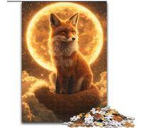 Jigsaw Puzzles for Teenagers 1000 Fox on The Moon, Toys Educational Games Stress Relieving Unique Home Decor And Gifts (Size 50x75cm)