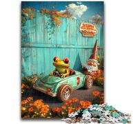 Jigsaw Puzzles for Teenagers 1000 Frog Driving A Car for Age 14 Years And over Family Games Christmas Game Presents for Women 50x75cm