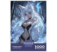 Jigsaw Puzzles for Teenagers 1000 Frost Fox Beauty Puzzles for Adults Hands-on Game Stress Reliever Help The Brain Exercise 52x38cm/1000pcs