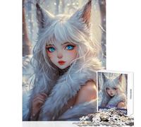 Jigsaw Puzzles for Teenagers 1000 Frosty Fox Maiden Hands-on Game Suitable for Couples Home Decoration Toys Unique Birthday And Xmas Gifts (38x26cm)