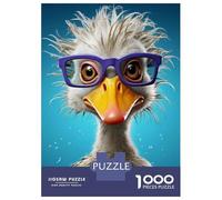 Jigsaw Puzzles for Teenagers 1000 Funny Duck with Glasses Jigsaw for Adults Family Games Pattern Assembly Help The Brain Exercise 70x50cm/1000pcs