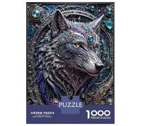 Jigsaw Puzzles for Teenagers 1000 Futuristic Steampunk Wolf Teenager Puzzles Relaxing Games Enhance Memory Unique Birthday And Gifts 70x50cm/1000pcs