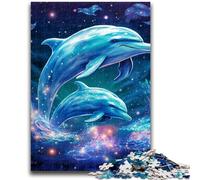 Jigsaw Puzzles for Teenagers 1000 Galaxy Dolphin 1000 Pieces for Adults,Vibrant And Unique Design Relaxing & Challenging Puzzle Experience (26x38cm)