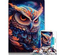 Jigsaw Puzzles for Teenagers 1000 Galaxy Owl Adult Puzzles,Stress Reliever Staycation Kill Time Parent-child Interaction 38x26cm