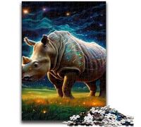 Jigsaw Puzzles for Teenagers 1000 Galaxy Rhinoceros Teenager Puzzles,Challenging Game for Is Ideal As A Gift for The Whole Family (75x50cm)