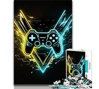 Jigsaw Puzzles for Teenagers 1000 Gaming Neon Adult Puzzles,Stress Reliever Staycation Kill Time Parent-child Interaction 38x26cm