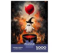 Jigsaw Puzzles for Teenagers 1000 Ghost with Balloon And Cauldron Puzzles for Adults DIY Toys Birthday Present Deal As Gifts for The Whole Family 52x38cm/1000pcs