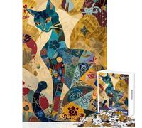 Jigsaw Puzzles for Teenagers 1000 Gilded Cat Whiskers Hands-on Game Suitable for Couples Home Decoration Toys Unique Birthday And Xmas Gifts (38x26cm)