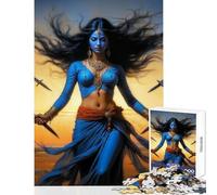 Jigsaw Puzzles for Teenagers 1000 Goddess Kali Home Decoration Toys Birthday Gift Relaxing Games Artists Collection, Fine Art Size 38x52cm