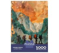Jigsaw Puzzles for Teenagers 1000 Gold Marbel Alpine Trek Jigsaws for Adults Brain Teaser Game Presents for Women Unique Birthday And Gifts 38x26cm/1000pcs