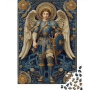 Jigsaw Puzzles for Teenagers 1000 Golden Guardian Angel Armor Adult Puzzles Hands-on Game Pattern Assembly Deal As Gifts for The Whole Family 70x50cm/1000pcs