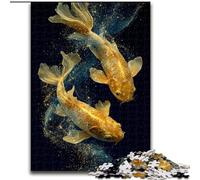 Jigsaw Puzzles for Teenagers 1000 Golden Koi, Decompressing Intellectual Educational Toy Is Ideal As Gifts for The Whole Family (Size 50x75cm)