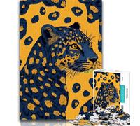 Jigsaw Puzzles for Teenagers 1000 Golden Leopard Adult Jigsaw,for Educational Game Challenge Toy Unique Home Decor And Gifts (size 75x50cm)