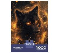 Jigsaw Puzzles for Teenagers 1000 Golden Wolf Mystique Puzzle for Adults Anti-Stress Toys Difficult Hard Deal As Gifts for The Whole Family 38x26cm/1000pcs
