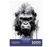 Jigsaw Puzzles for Teenagers 1000 Gorilla Beauty Watercolor Puzzles for Adults Hands-on Game Stress Reliever Help The Brain Exercise 38x26cm/1000pcs
