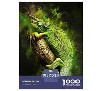 Jigsaw Puzzles for Teenagers 1000 Green Animal Splatter Jigsaws for Adults Brain Teaser Game Presents for Women Unique Birthday And Gifts 70x50cm/1000pcs