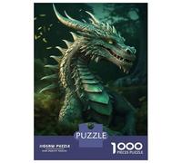 Jigsaw Puzzles for Teenagers 1000 Green Emerald Dragon Adult Puzzles Hands-on Game Pattern Assembly Deal As Gifts for The Whole Family 70x50cm/1000pcs