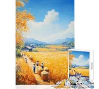 Jigsaw Puzzles for Teenagers 1000 Harvest in The Fields 1000 Piece Jigsaw Impossible Game Great Gifts And Toys Stress Reliever (50x75cm)