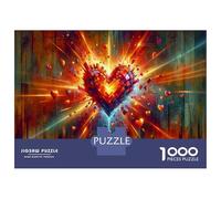 Jigsaw Puzzles for Teenagers 1000 Heart Exploding with Love Jigsaws for Adults Anti-Stress Toys Presents for Women Deal As Gifts for The Whole Family 38x26cm/1000pcs