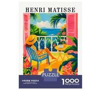 Jigsaw Puzzles for Teenagers 1000 Henri Matisse Inspired Balcony Scene Jigsaw Puzzle DIY Toys Difficult Hard Deal As Gifts for The Whole Family 70x50cm/1000pcs