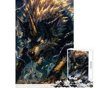 Jigsaw Puzzles for Teenagers 1000 Horned Wolf Fantasy Creature 1000 Jigsaw Puzzle Hands-on Game Great Gifts And Toys Precision Cutting (38x52cm)