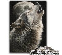 Jigsaw Puzzles for Teenagers 1000 Howling Wolf 1000 Pieces for Teenagers,Interesting Stress Reduction Parent-child Interaction (38x26cm)
