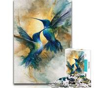 Jigsaw Puzzles for Teenagers 1000 Hummingbird 1000 Pieces for Adults,Family Entertainment Toys with Matching Poster And Trivia Sheet 26x38cm