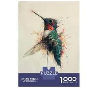Jigsaw Puzzles for Teenagers 1000 Hummingbird Painting Charm Jigsaws for Adults Brain Teaser Game Presents for Women Unique Birthday And Gifts 52x38cm/1000pcs
