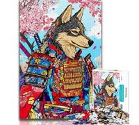 Jigsaw Puzzles for Teenagers 1000 Husky Samurai 1000 Pieces for Teenagers,Interesting Stress Reduction Parent-child Interaction 75x50cm