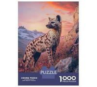 Jigsaw Puzzles for Teenagers 1000 Hyena in Sunset Glow Puzzles for Adults DIY Toys Birthday Present Deal As Gifts for The Whole Family 70x50cm/1000pcs