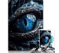 Jigsaw Puzzles for Teenagers 1000 Ice Dragons Sapphire Eye Adult Jigsaw,Challenging Game Toys Wall Decoration Unique Birthday And Xmas Gifts (size 75x50cm)