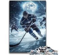 Jigsaw Puzzles for Teenagers 1000 Ice Hockey Player for Age 14 Years And over Family Games Christmas Game Presents for Women 50x75cm