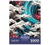Jigsaw Puzzles for Teenagers 1000 Iconic Tsunami Swirls Adult Puzzles Hands-on Game Pattern Assembly Deal As Gifts for The Whole Family 52x38cm/1000pcs