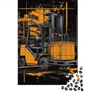 Jigsaw Puzzles for Teenagers 1000 Industrial Forklift Truck Adult Puzzles Hands-on Game Pattern Assembly Deal As Gifts for The Whole Family 38x26cm/1000pcs