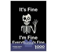 Jigsaw Puzzles for Teenagers 1000 Its Fine Skeleton Funny Jigsaw Fun Games Perfect Decoration Deal As Gifts for The Whole Family 38x26cm/1000pcs