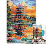 Jigsaw Puzzles for Teenagers 1000 Japanese Ancient Temple Teenager Puzzles,Challenging Game for Is Ideal As A Gift for The Whole Family 75x50cm