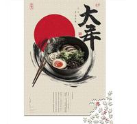 Jigsaw Puzzles for Teenagers 1000 Japanese Ramen Noodle Bowl Adult Puzzles Hands-on Game Pattern Assembly Deal As Gifts for The Whole Family 70x50cm/1000pcs