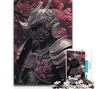 Jigsaw Puzzles for Teenagers 1000 Japanese Sakura Samurai But Fun And Humorous Birthday Gift for Ages 14 And over 50x75cm