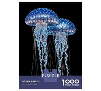 Jigsaw Puzzles for Teenagers 1000 Jellyfish Couple Puzzles for Adults Hands-on Game Stress Reliever Help The Brain Exercise 52x38cm/1000pcs