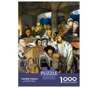 Jigsaw Puzzles for Teenagers 1000 Jews Praying in Synagogue Jigsaws for Adults Brain Teaser Game Presents for Women Unique Birthday And Gifts 52x38cm/1000pcs