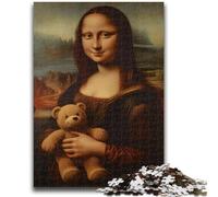 Jigsaw Puzzles for Teenagers 1000 Jigsaws Abstract Mona Lisa Help The Brain Exercise Addictive Toys to Cultivate Patience Suitable for Couples 26x38cm