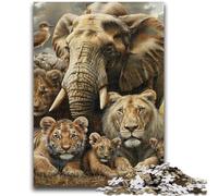 Jigsaw Puzzles for Teenagers 1000 Jigsaws African Animals Help The Brain Exercise Addictive Toys to Cultivate Patience Suitable for Couples 50x75cm