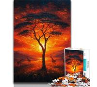 Jigsaw Puzzles for Teenagers 1000 Jigsaws African Grasslands,Toys Educational Games Stress Relieving Unique Birthday And Gifts (38x26cm)