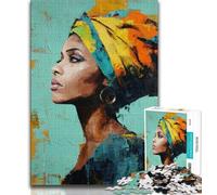 Jigsaw Puzzles for Teenagers 1000 Jigsaws African Woman,Family Entertainment Toys Is Ideal As A Gift for The Whole Family 50x75cm