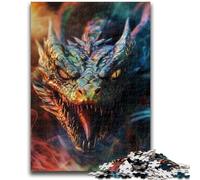 Jigsaw Puzzles for Teenagers 1000 Jigsaws Angry Dragon for Age 14 Years And over Family Games Christmas Game Presents for Women 26x38cm